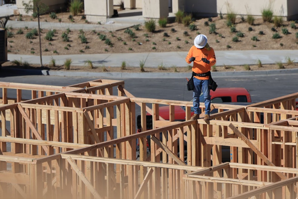 Carpenter at work on a home service job